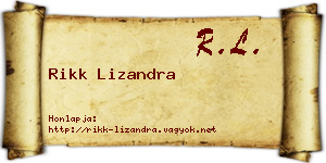 Rikk Lizandra névjegykártya